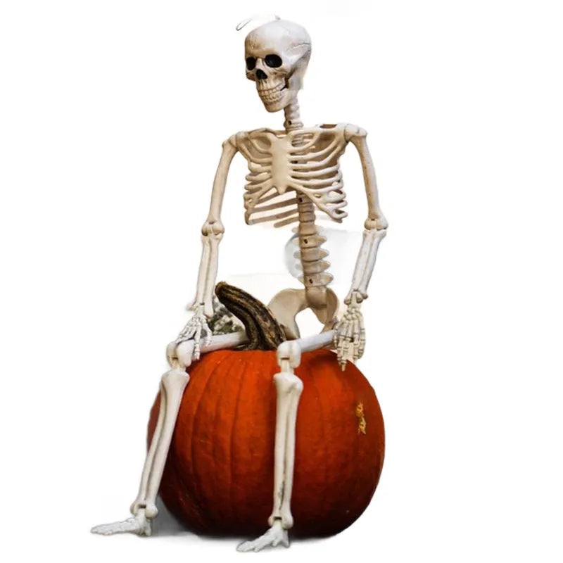 90cm tall plastic Halloween skeleton model with movable joints for custom posing displays