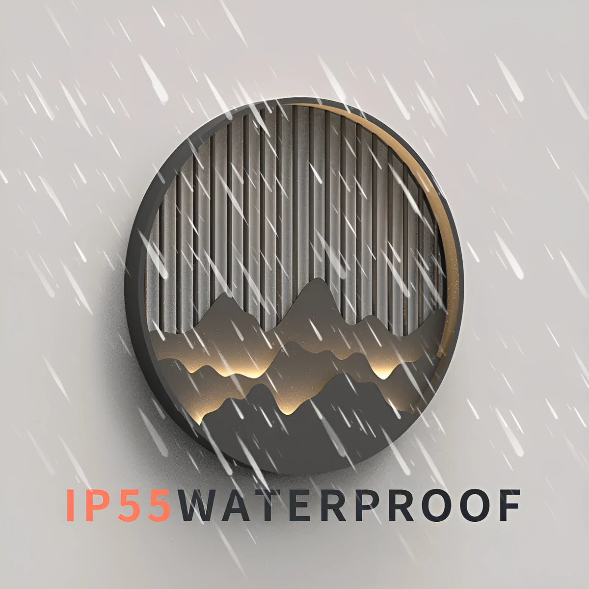 Waterproof simple exterior wall landscape lamp with built-in light source for stair and aisle installation