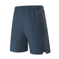 Men's ice silk nylon sports shorts in black, shown in a mid-waist, shorts-length style.