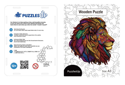 PuzzlesUp Round And Rectangle Wooden Box - Handcrafted Storage Solution