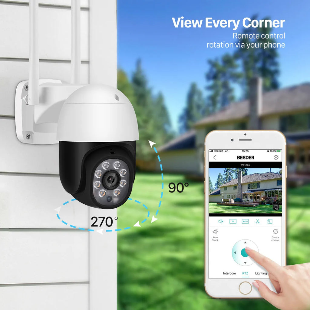 White 2 inch 5MP wireless security camera outdoor ABS mini ball with 6mm lens
