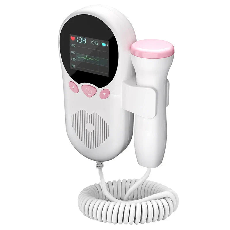 Wireless Fetal Doppler Heart Rate Monitor for Tracking Baby's Heartbeat During Pregnancy