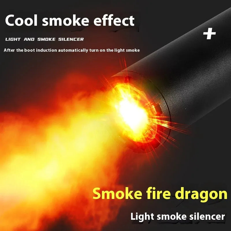 Black Plastic Smoke Dragon smoke toy with 19mm direct plug and 20ml smoke oil bottle