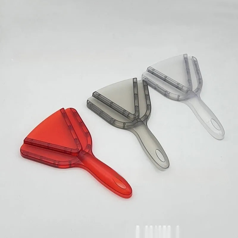 Adjustable telescopic can opener and bottle opener with non-slip red handle on a white background.