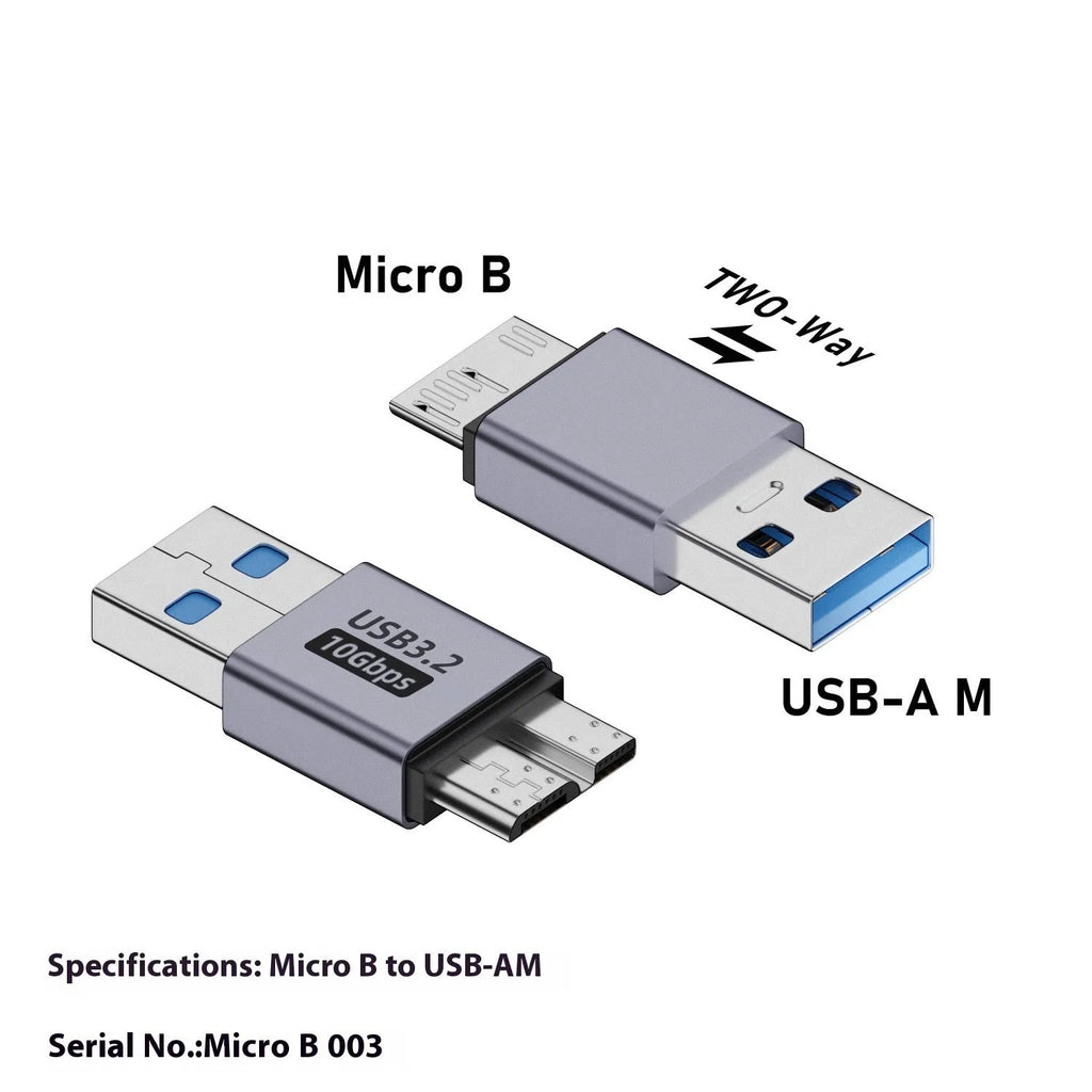 USB AM to Micro-B adapter cable for connecting older mobile hard drives and devices to computers