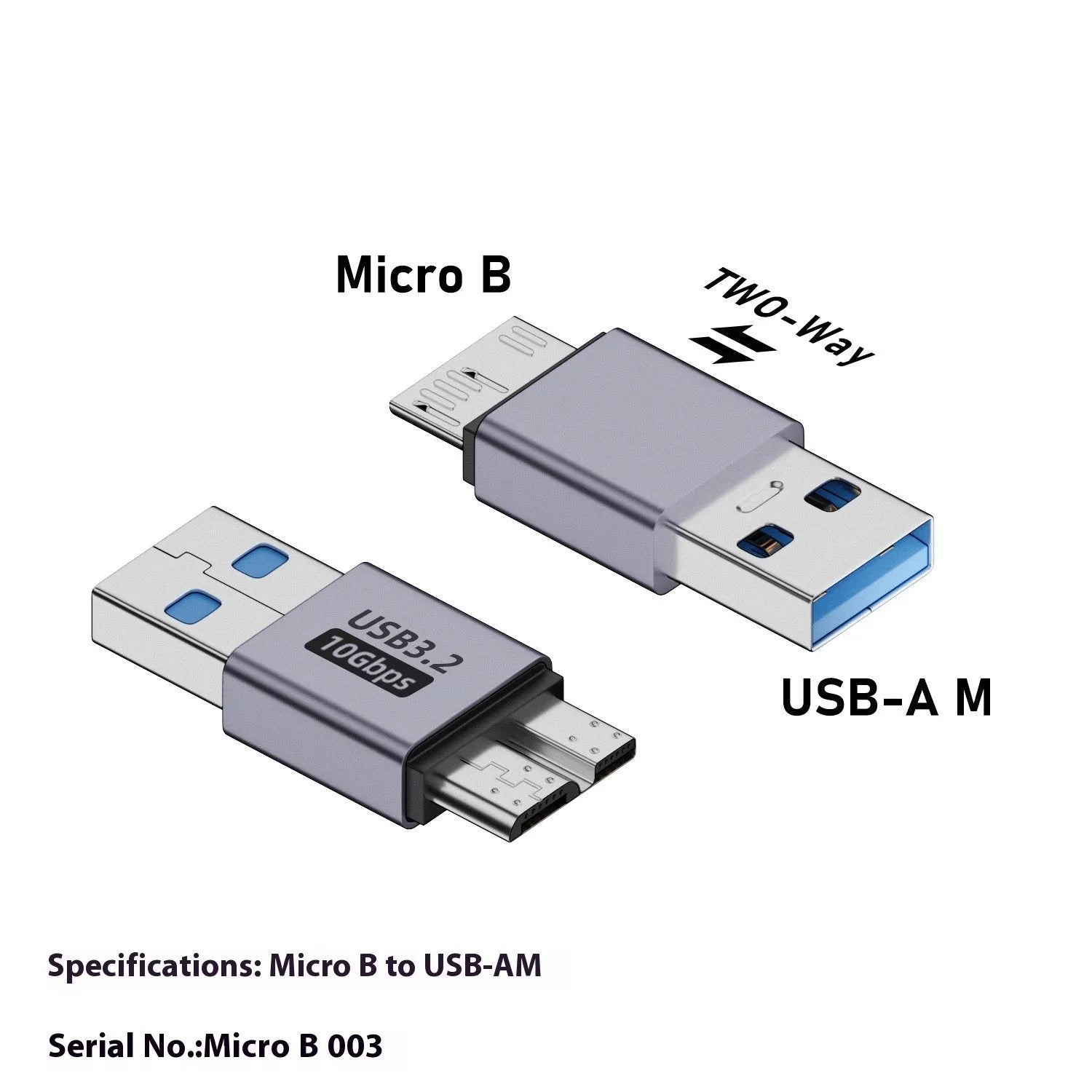 USB AM to Micro-B adapter cable for connecting older mobile hard drives and devices to computers