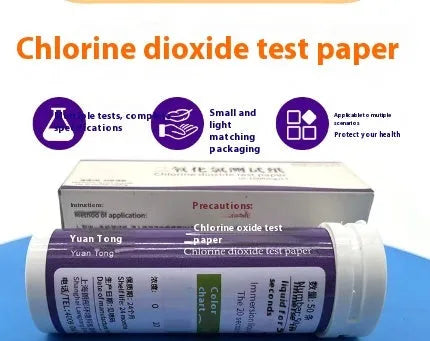 Chlorine dioxide test paper bottle with 50 pieces for water concentration detection