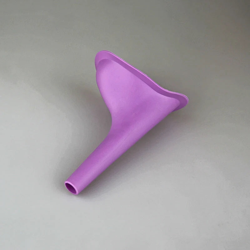 Ladies Standing Urinal in purple, portable and hygienic solution for women