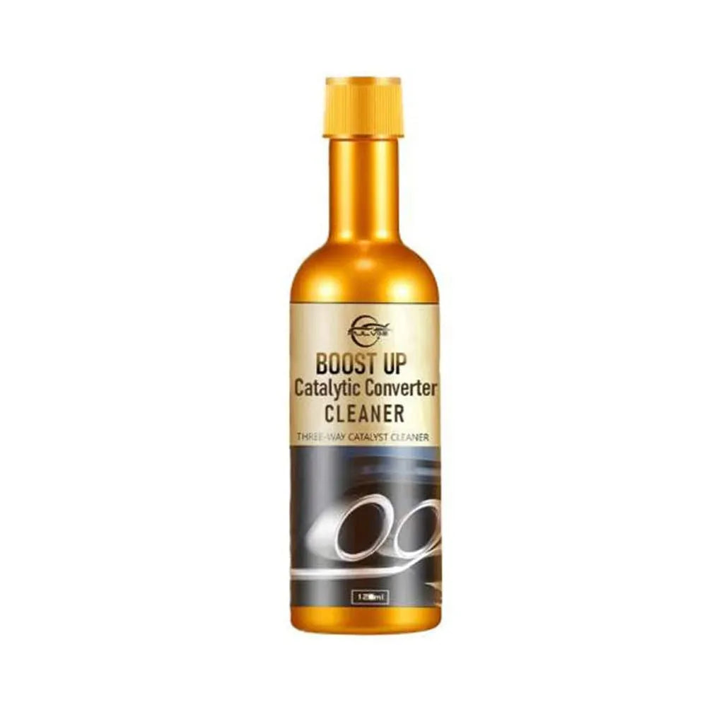 120ml catalytic converter cleaning agent in a bottle, 15cm height, 4cm diameter