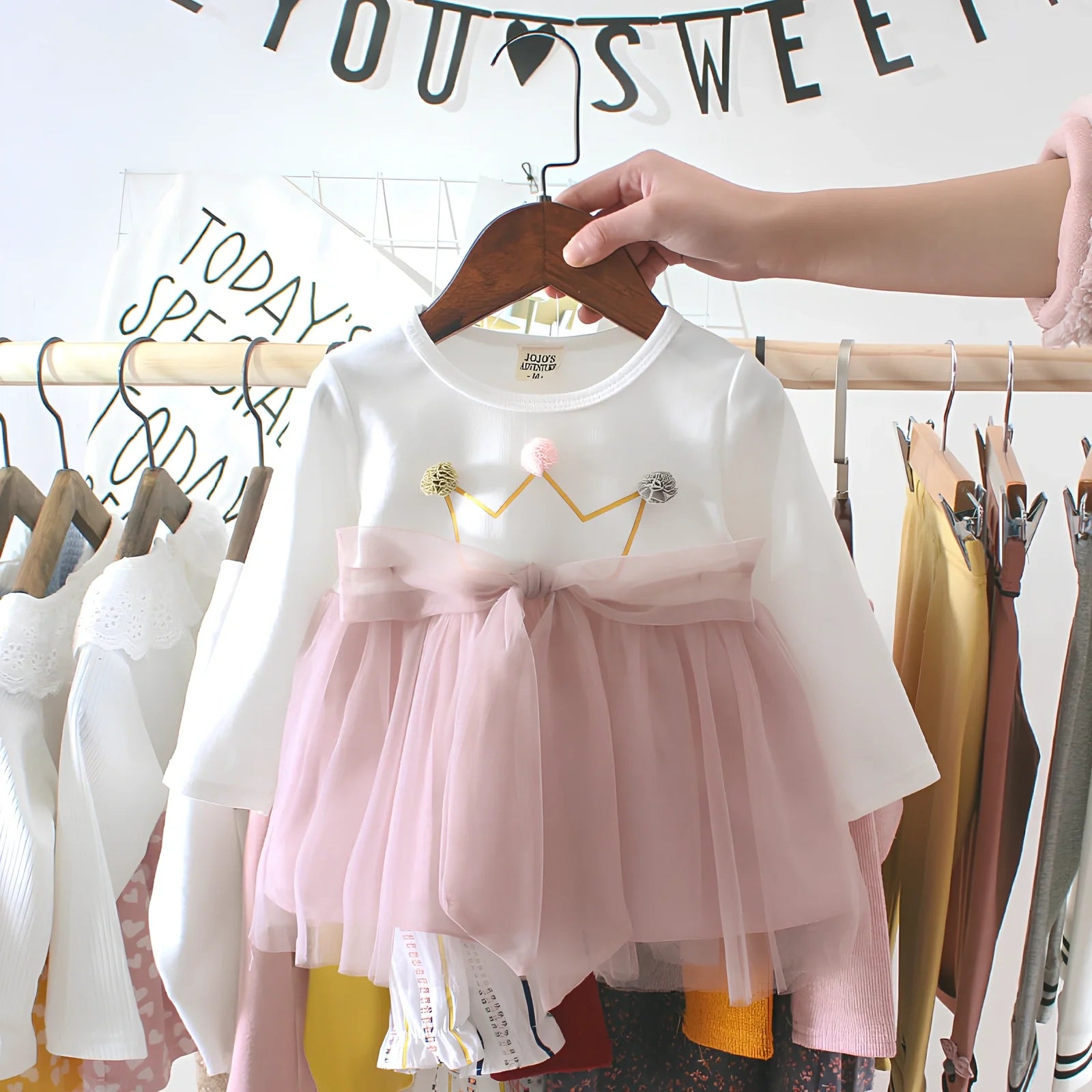 Baby girl cotton corduroy dress with bow detail in multiple colour options