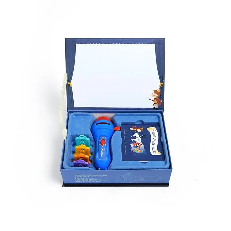 SmartKids children's storybook projector torch with rotating fairy tale discs for wall projection
