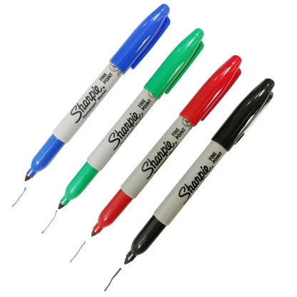 Dustless industrial marking pen with grey-white holder and fine 1mm tip