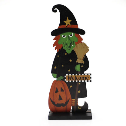 Halloween Pumpkin Man Witch Table Decoration in premium plywood