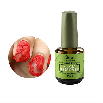 Burst Magic 15ml nail polish remover bottle, 5x3x3cm, for fast 1-2 minute gel soak-off and degreasing