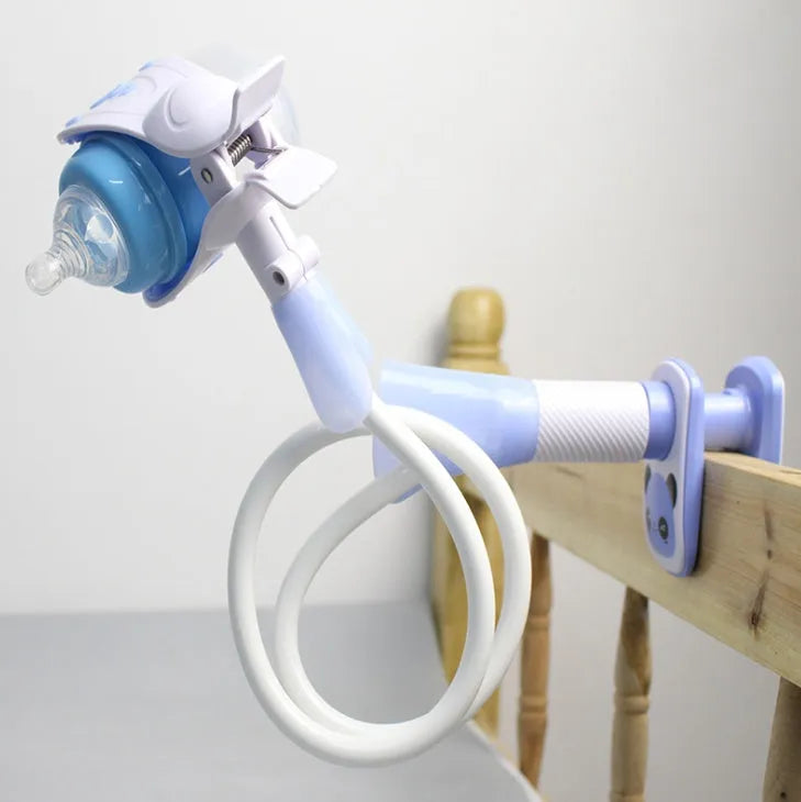Extended 1.05 metre baby feeding bracket for breastfeeding and bottle feeding support in blue colour