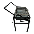 Large foldable charcoal BBQ stove grill for outdoor courtyard use