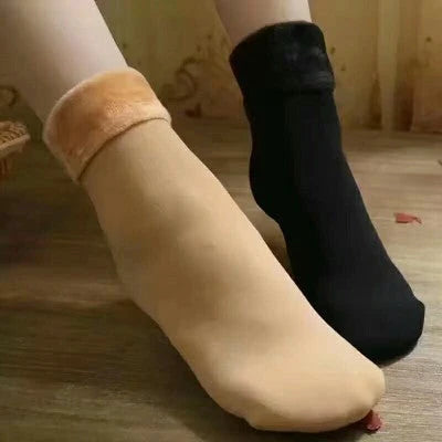 Autumn and winter wild tube socks for men and women with velvet lining