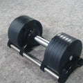 Cast iron electroplated dumbbell 20KG with compact 40x18cm size for strength training