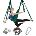 Full set aerial yoga hammock with 6 handles in non-elastic 210T nylon spinning, Royal Blue colour, for fitness and yoga practice