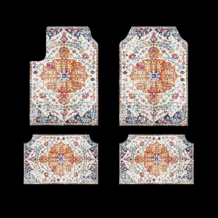 Retro Persian geometric pattern dust-proof stain-resistant car foot mat Polyester Fibre 33x44cm 44x68cm