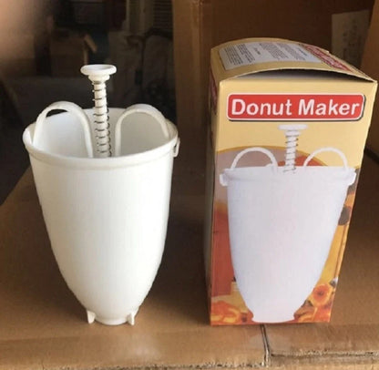 Compact plastic doughnut maker dispenser for easy homemade treats