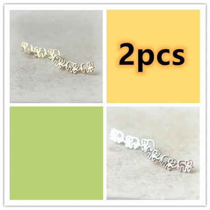 Daisies stud earrings in gold and silver, lightweight and durable alloy construction