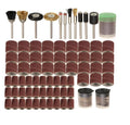 150 piece electric grinder accessories combo set with sandpaper rings and steel copper diamond wool attachments