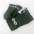 Woolen hat for female dogs in grey red green solid pattern 100% cotton one size winter cap