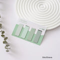Set of four miniature magnetic bookmarks in Morandi colour block designs: soft evening breeze, lanshan breeze, gentle twilight, and quiet distance.