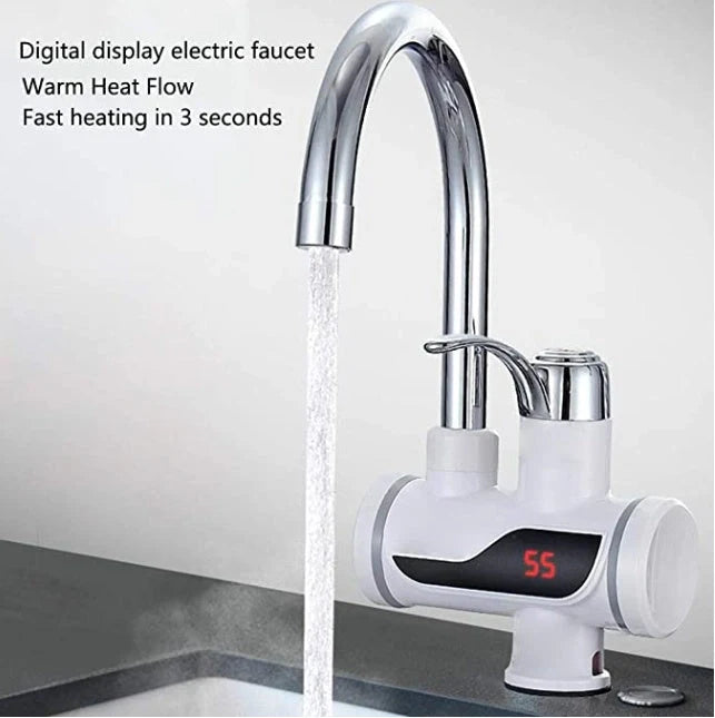 Electric instant water heater tap with adjustable temperature settings
