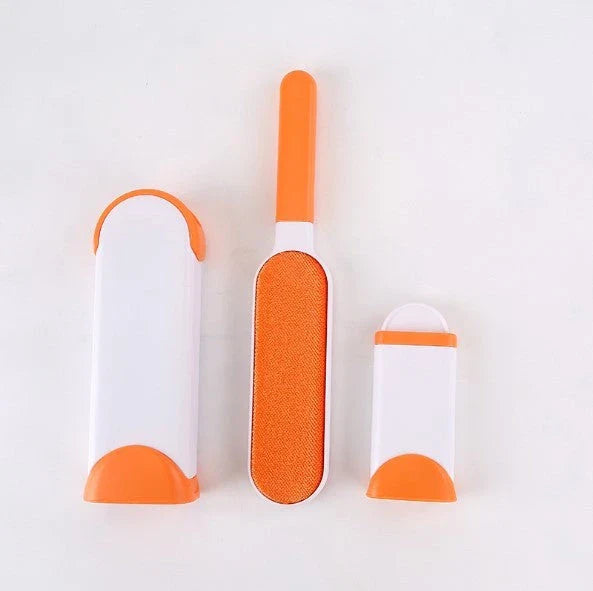 Reusable pet hair remover with self-cleaning base in multiple colours