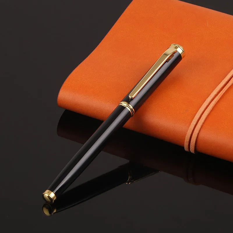 Red and black metal ballpoint pens with 0.5mm Yijin nibs for business writing