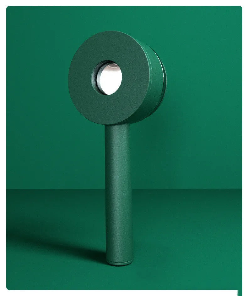 Long handle air cushion comb in green with plastic body for hair styling