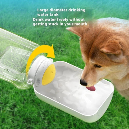 2-in-1 dog water and food dispenser with large capacity for outdoor adventures