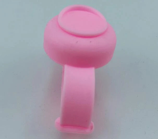 Portable Silicone Disinfectant Bracelet available in yellow, red, green, blue, black, and pink