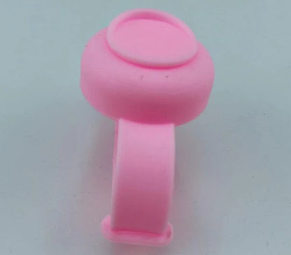 Portable Silicone Disinfectant Bracelet available in yellow, red, green, blue, black, and pink