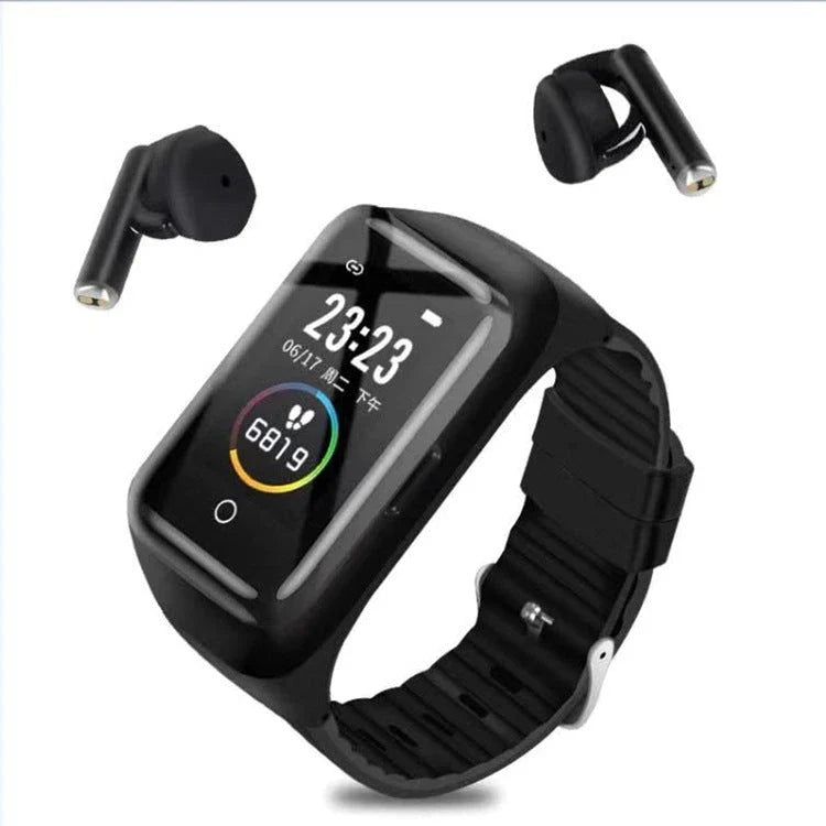 Wireless Bluetooth Headset Smart Watch with Waterproof Screen and health monitoring features