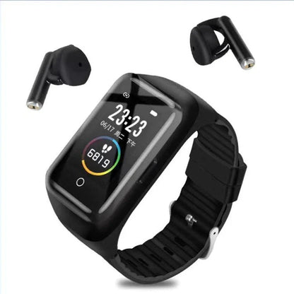 Wireless Bluetooth Headset Smart Watch with Waterproof Screen and health monitoring features