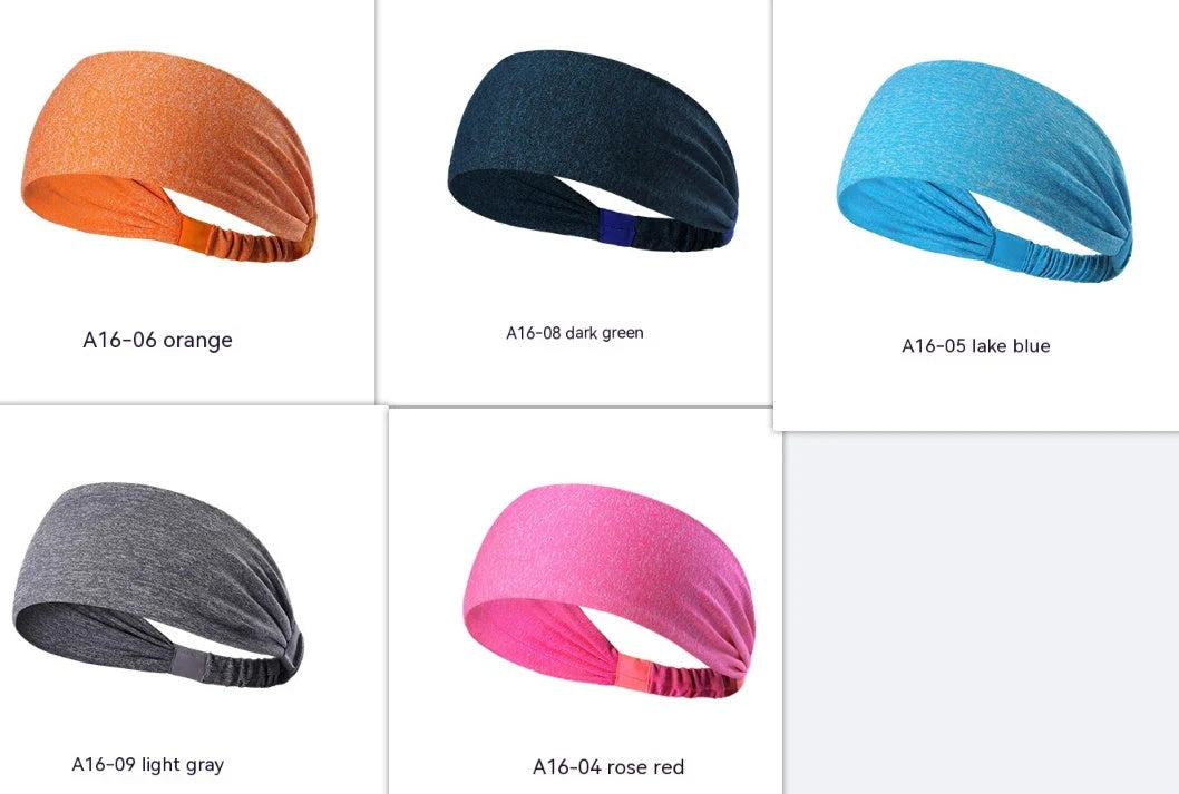 Quick-drying antiperspirant yoga hair band for women in various colours