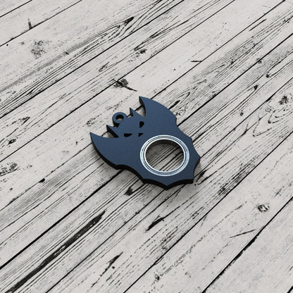 Halloween Bat Demon Ghost Fidget Spinner Keychain for stress relief