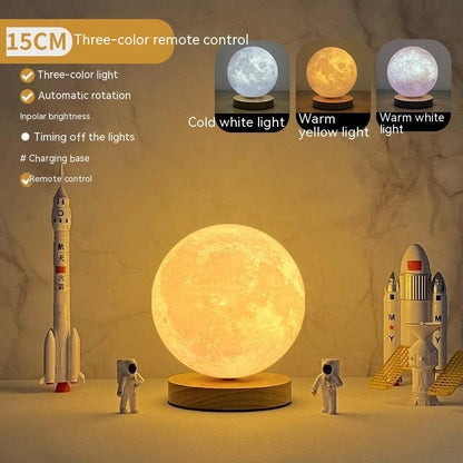 3D Magnetic Floating Levitating Moon Lamp with touch control and 3 colour options