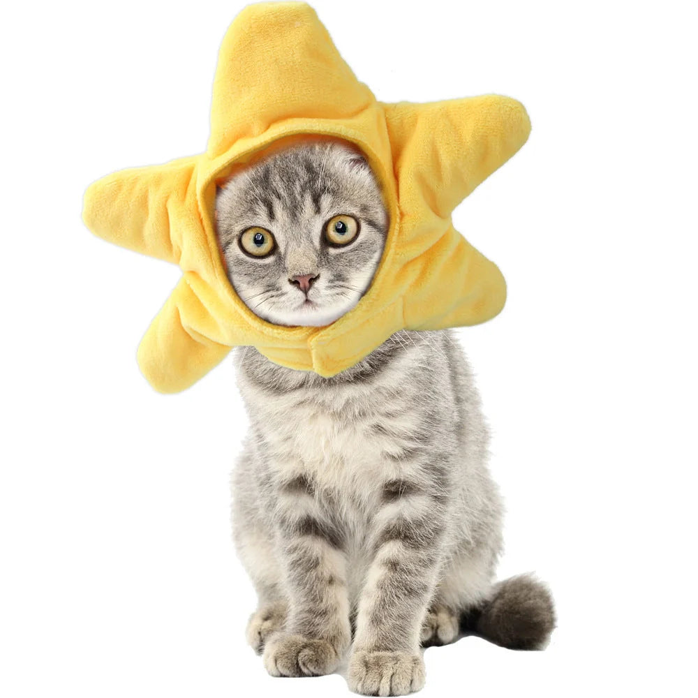 Cartoon-style cloth hat for cats in various designs, perfect for warmth and style