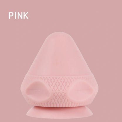 Green silicone massage cone with suction cup, measuring 62mm by 75mm for muscle relief