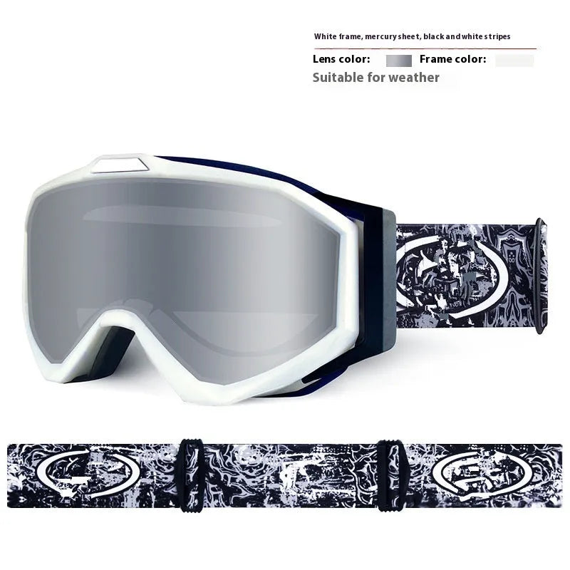 Motorcycle goggles with double layer anti-fog lenses and a TPU frame in a choice of five colours.