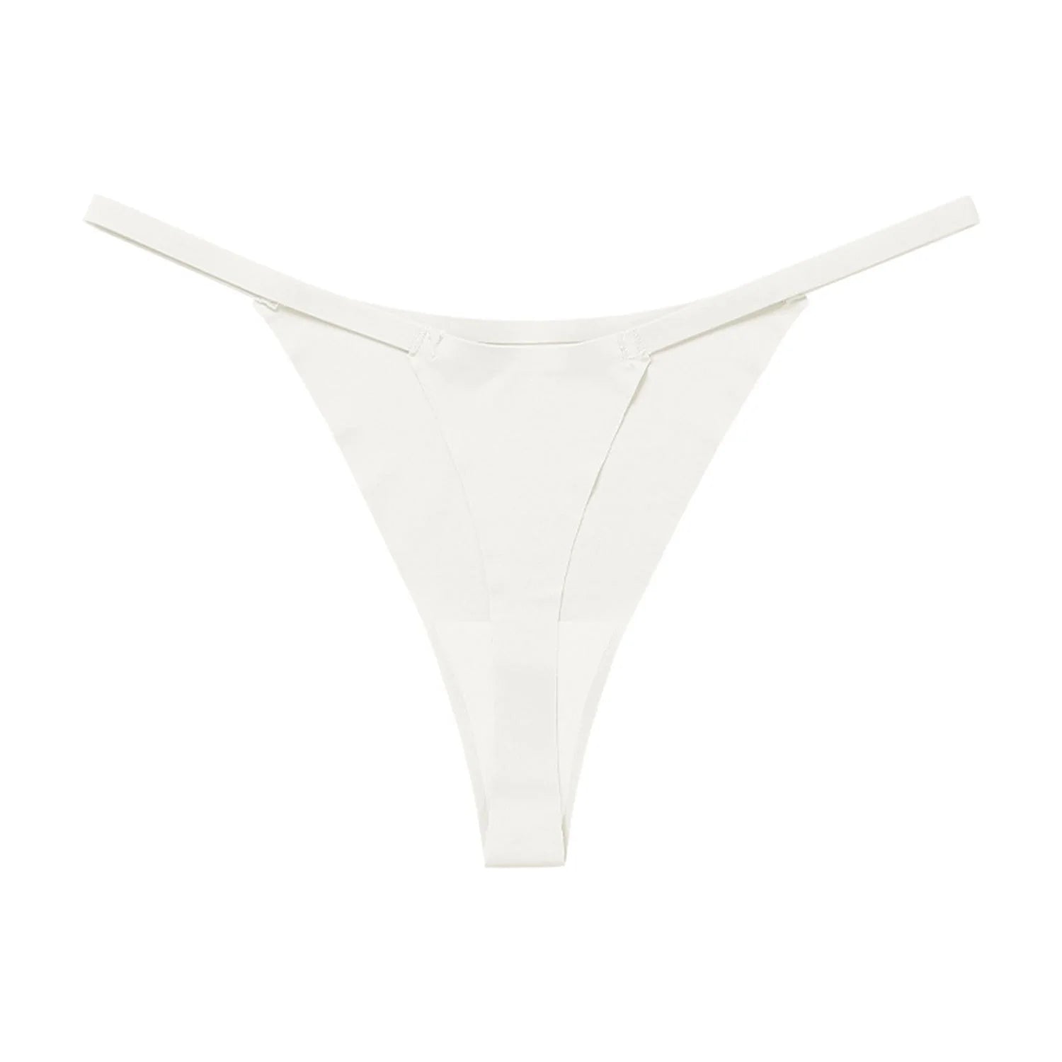 Low waist ice silk seamless T-back underwear set for women in 8 colours