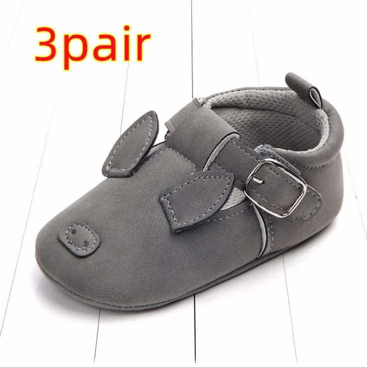 Cartoon animal baby shoes with non-slip soft bottom for spring and autumn wear