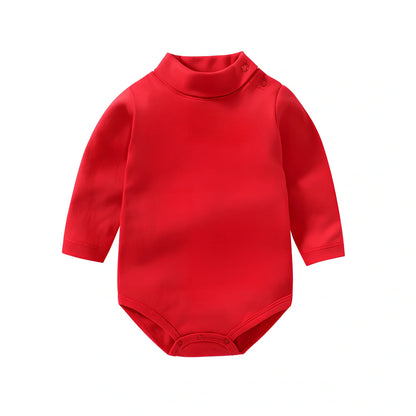 Cotton baby bodysuit with snap closures in multiple colours and sizes for New Zealand infants