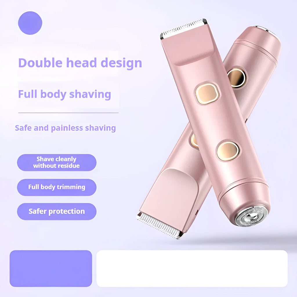 Hair removal device with digital display, USB rechargeable, removable cutter head, rose gold colour