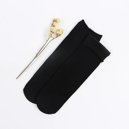 Autumn and winter wild tube socks for men and women with velvet lining