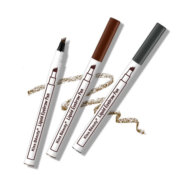 Waterproof Four-Claw Eyebrow Pen for natural, long-lasting brows